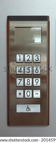 Security numeric keypad in a business building