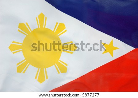 stock photo Background of a flowing Philippine flag