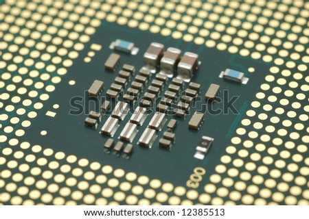Close up of a computer processor core