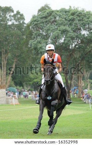 HONG KONG - AUGUST 11: Klimke Ingrid of Germany participates in Eventing Cross-Country, Olympic Equestrian Events August 11, 2008 in Hong Kong, China