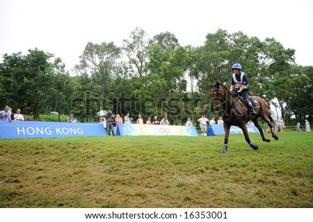 HONG KONG - AUGUST 11: Bordone Susanna of Italy participates in Eventing Cross-Country, Olympic Equestrian Events August 11, 2008 in Hong Kong, China