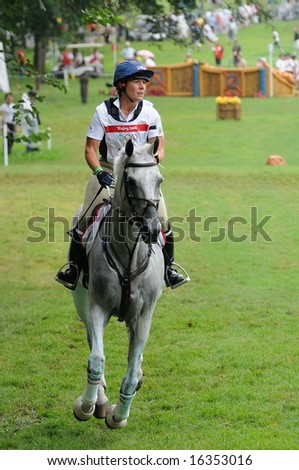 HONG KONG - AUGUST 11: Holder Rebecca of USA participates in Eventing Cross-Country, Olympic Equestrian Events August 11, 2008 in Hong Kong, China