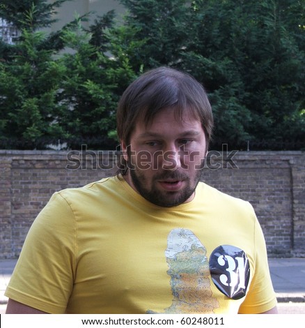 LONDON - AUGUST 31: Evgeny Chichvarkin attends a political protest \