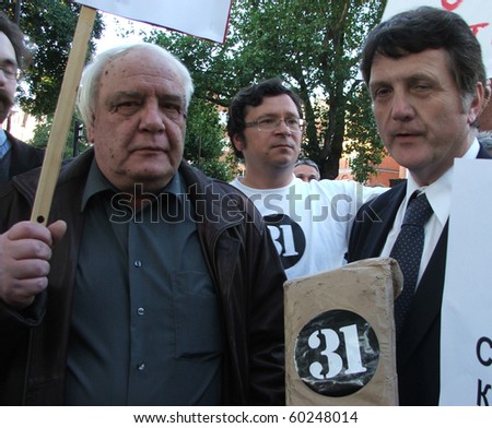 LONDON - AUGUST 31: Vladimir Bukovsky attends a political protest \