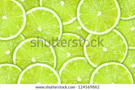 ?lose up green background with lime slices