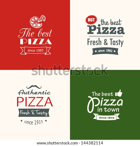 set of premium quality pizza labels eps8 set of premium quality pizza labels eps8