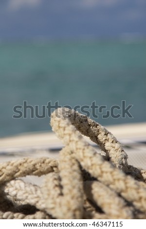 used nautical rope noose close-up