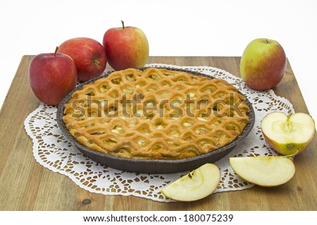 A fine apple pie a must for every cake buffet
