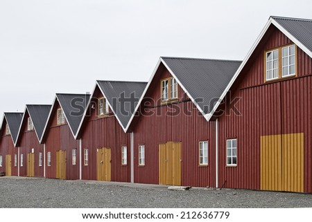 Scandinavian boat cabins in Bud on the Atlantic Road