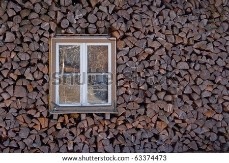 firewood round the window