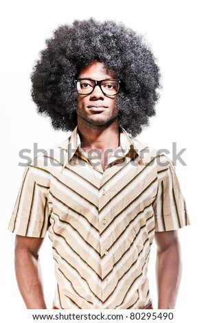 afro and glasses