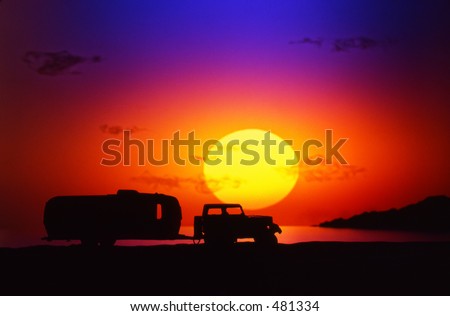 Sun and truck