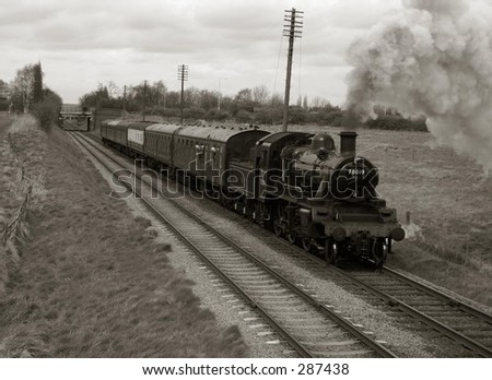 Steam Train on the Great Central Railway, England