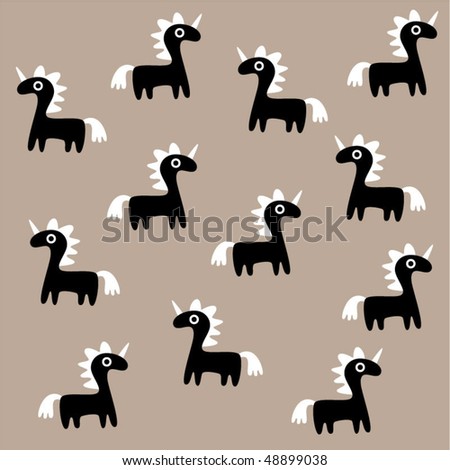 unicorn wallpaper. stock vector : cute unicorn wallpaper