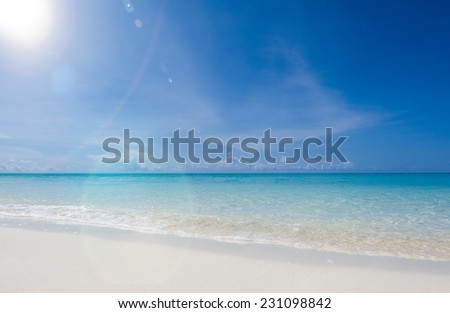 Wonderful tropical island paradise beach in the Indian Ocean