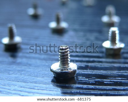 Screws used in a computer tower
