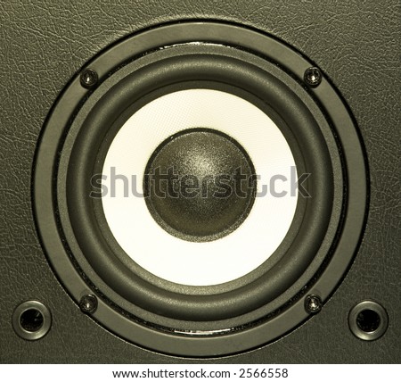 Audio system equipment - speaker close up view