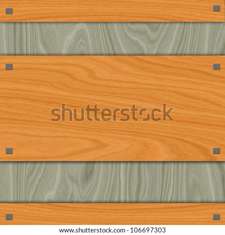 wooden banner