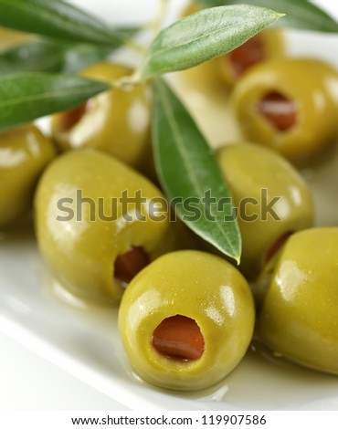 Green Olives Stuffed With Paprika