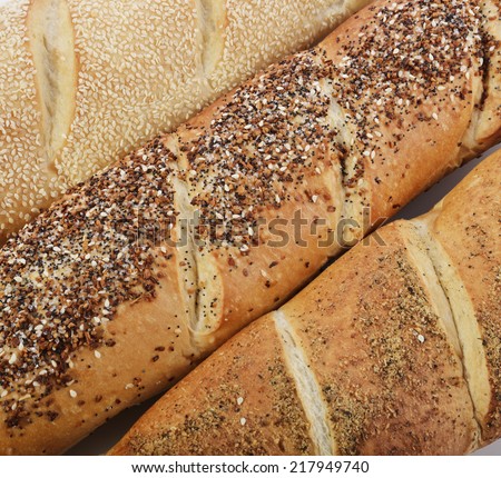 French Bread Loaves Close Up