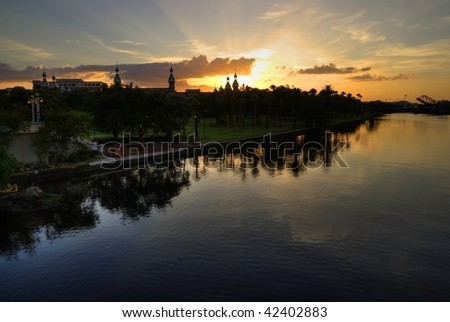 Sunset Hillsborough River, Tampa Florida, sunrise