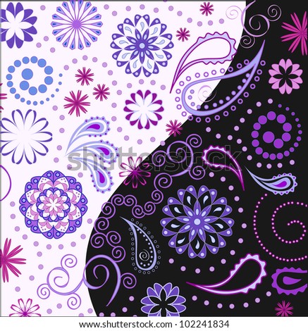 Colorful Paisley Background, Vector - 102241834 : Shutterstock