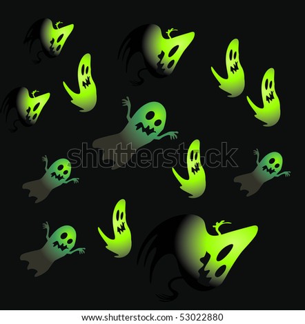 Animated Pics Of Ghosts. stock vector : Cartoon ghosts