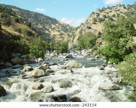 THE RUSHING WATERS OF THE KERN RIVER