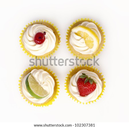 Four Fruit Cupcakes