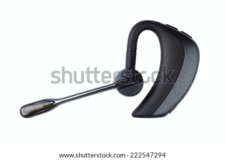 bluetooth headset isolated on a white background