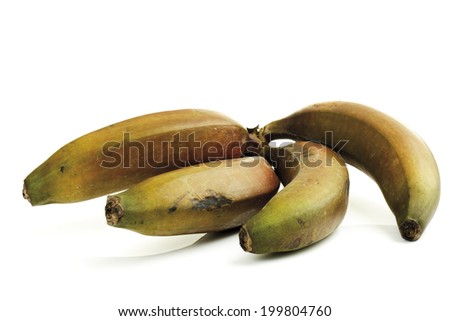 Bunch of red bananas, close-up