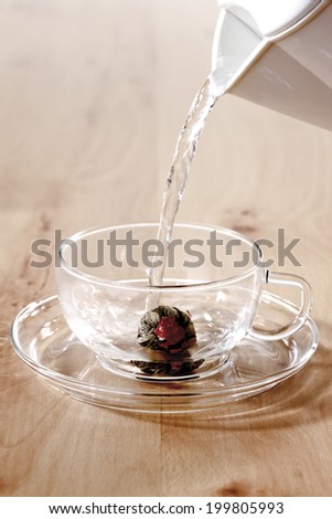 Tea Flowers and tea flower in teapot