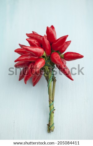 Bunch of red chillies