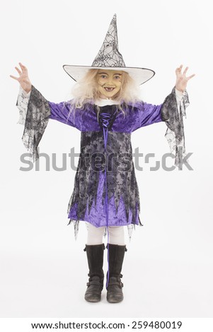 Girl in fancy dress costume for halloween