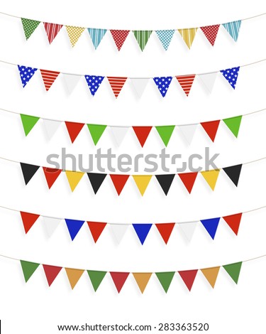 Little different flags, white background