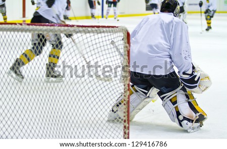 hockey player during a game