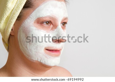 girl with facial mask