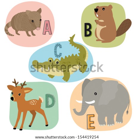 Animal alphabet for kids A-E Animal alphabet for kids A-E