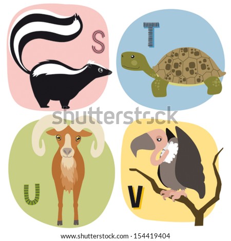 Animal alphabet for kids S-V Animal alphabet for kids S-V