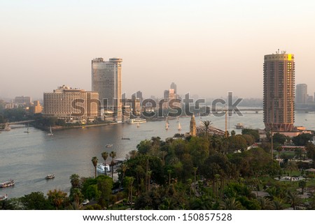 CAIRO - MAY 7: Sunset view of Cairo city on May 7, 2013, Egypt. Cairo - the capital of Egypt and the largest city in the Arab world and Africa.
