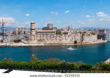View on Fort Saint-Jean in Marseille, France