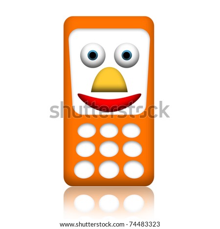 Cartoon Mobile Telephone