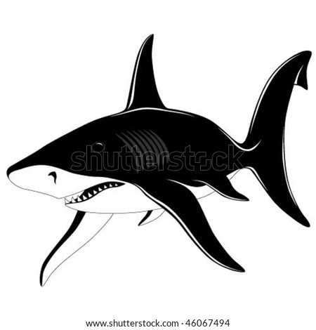 stock vector Shark tattoo