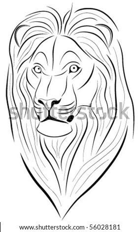 stock vector Lion tattoo