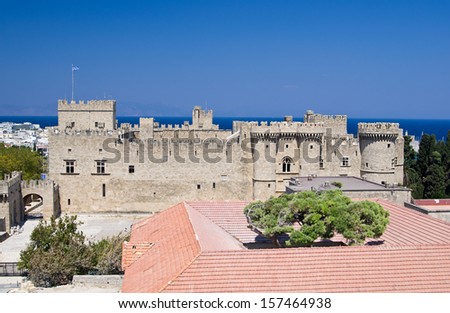 Palace of the Grand Master of the Knights of Rhodes in old Rhodes city, Greece