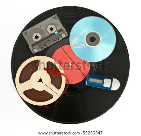 stock-photo-music-storage-devices-from-past-to-nowadays-isolated-on-white-55250347