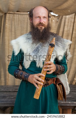 Viking flute player