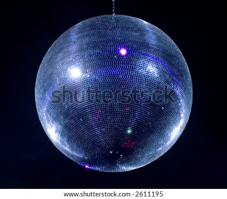 Disco sphere isolated on black