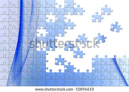 Puzzle Blue smoke background