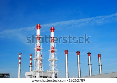 Factory against blue sky